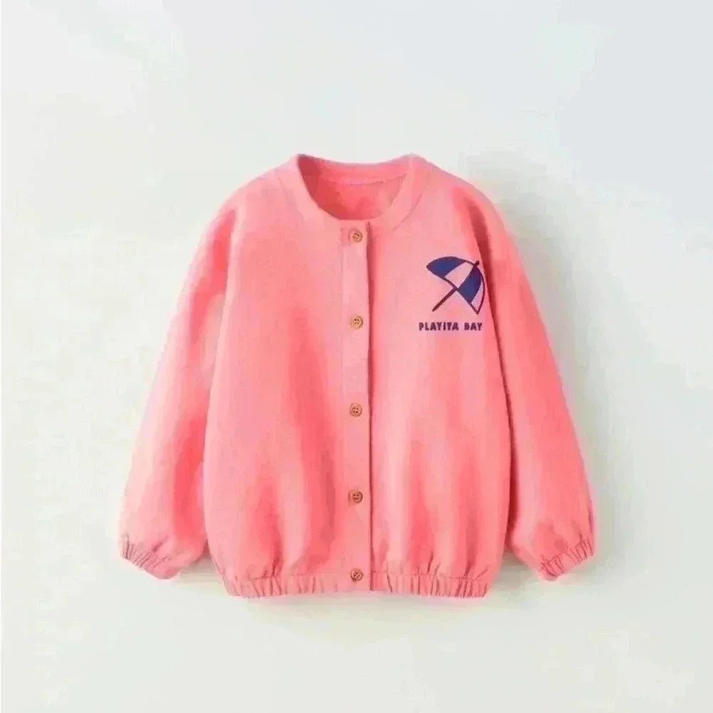 Zara Kids Lightweight Sweater Cardigan Coral Jacket Size 1-2